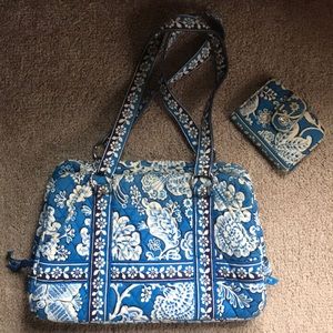 Vera Bradley “Blue Lagoon” shoulder bag and wallet